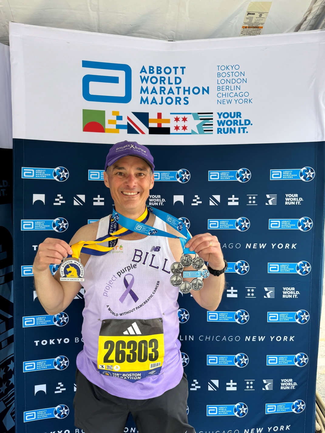 Boston Marathon 2025 w/ Project Purple Pancreatic Cancer Charity